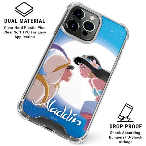 Disney Aladdin and Princess Jasmine Kiss iPhone 16 Pro Clear Case